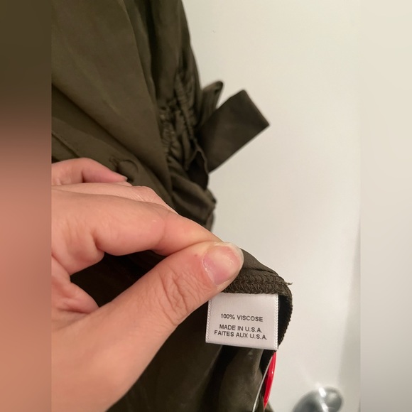 Misa Los Angeles Ida Top Green Short Sleeve Size S - Picture 11 of 16